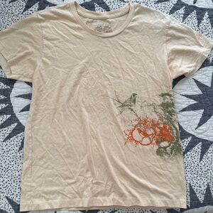 Dakine Beige T-Shirt with Orange and Green Design